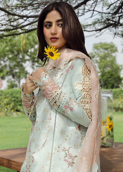 Qalamkar Unstitched Festive Lawn Collection 2024 PS-01 Alizay