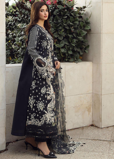 Qalamkar Unstitched Festive Lawn Collection 2024 PS-07 Hamna