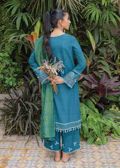 Qline By Qalamkar Unstitched Linen Collection 2023 WL-08 Solene