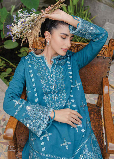 Qline By Qalamkar Unstitched Linen Collection 2023 WL-08 Solene