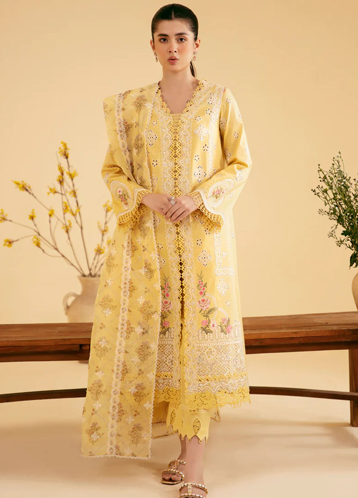 Qlinekari By Qalamkar Unstitched Lawn Collection 2024 SQ-12 Zhain