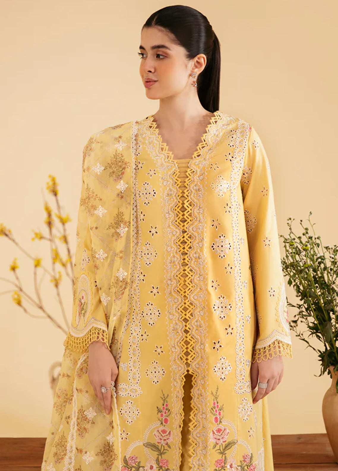 Qlinekari By Qalamkar Unstitched Lawn Collection 2024 SQ-12 Zhain