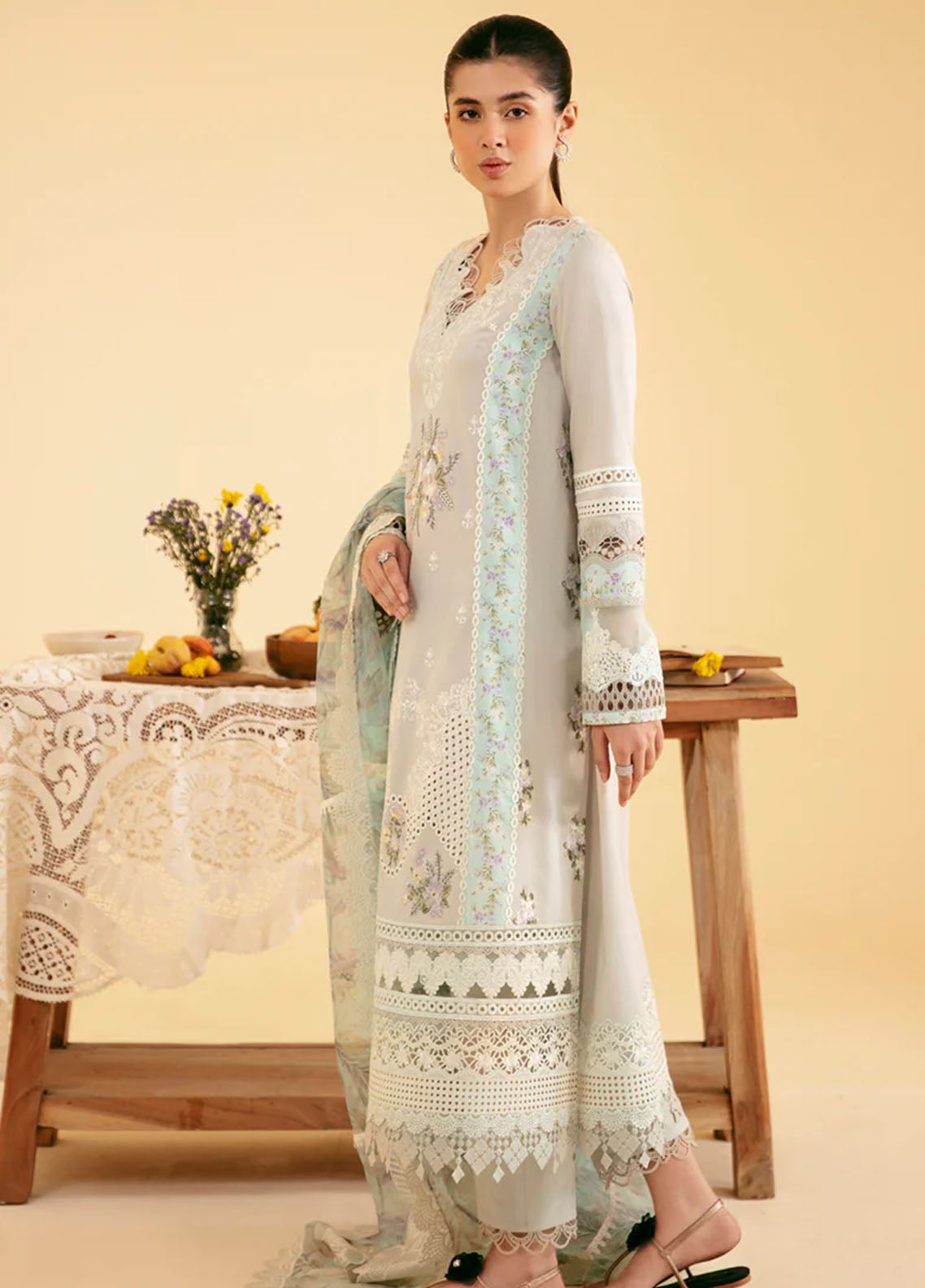 Qlinekari By Qalamkar Unstitched Lawn Collection 2024 SQ-13 Aysel