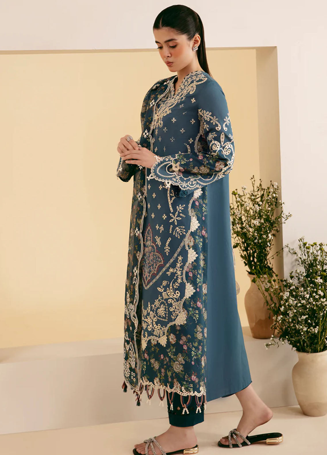 Qlinekari By Qalamkar Unstitched Lawn Collection 2024 SQ-05 Ela