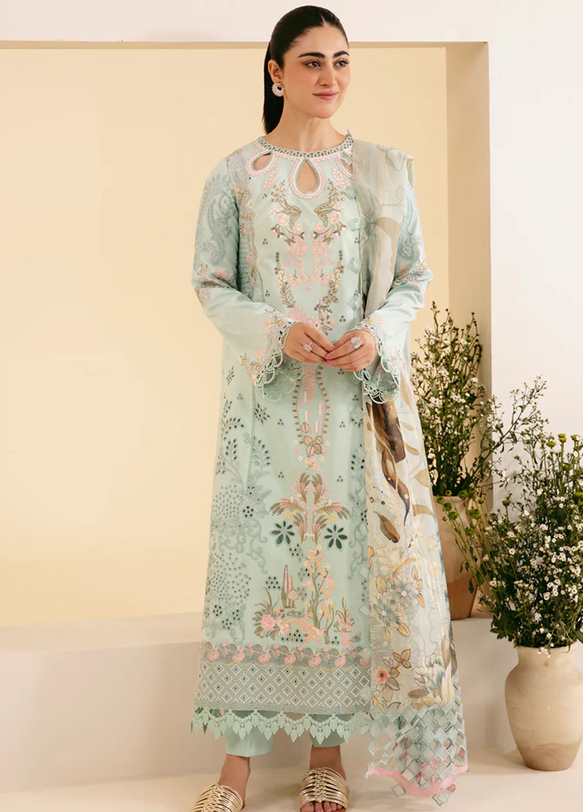 Qlinekari By Qalamkar Unstitched Lawn Collection 2024 SQ-06 Afrozeh