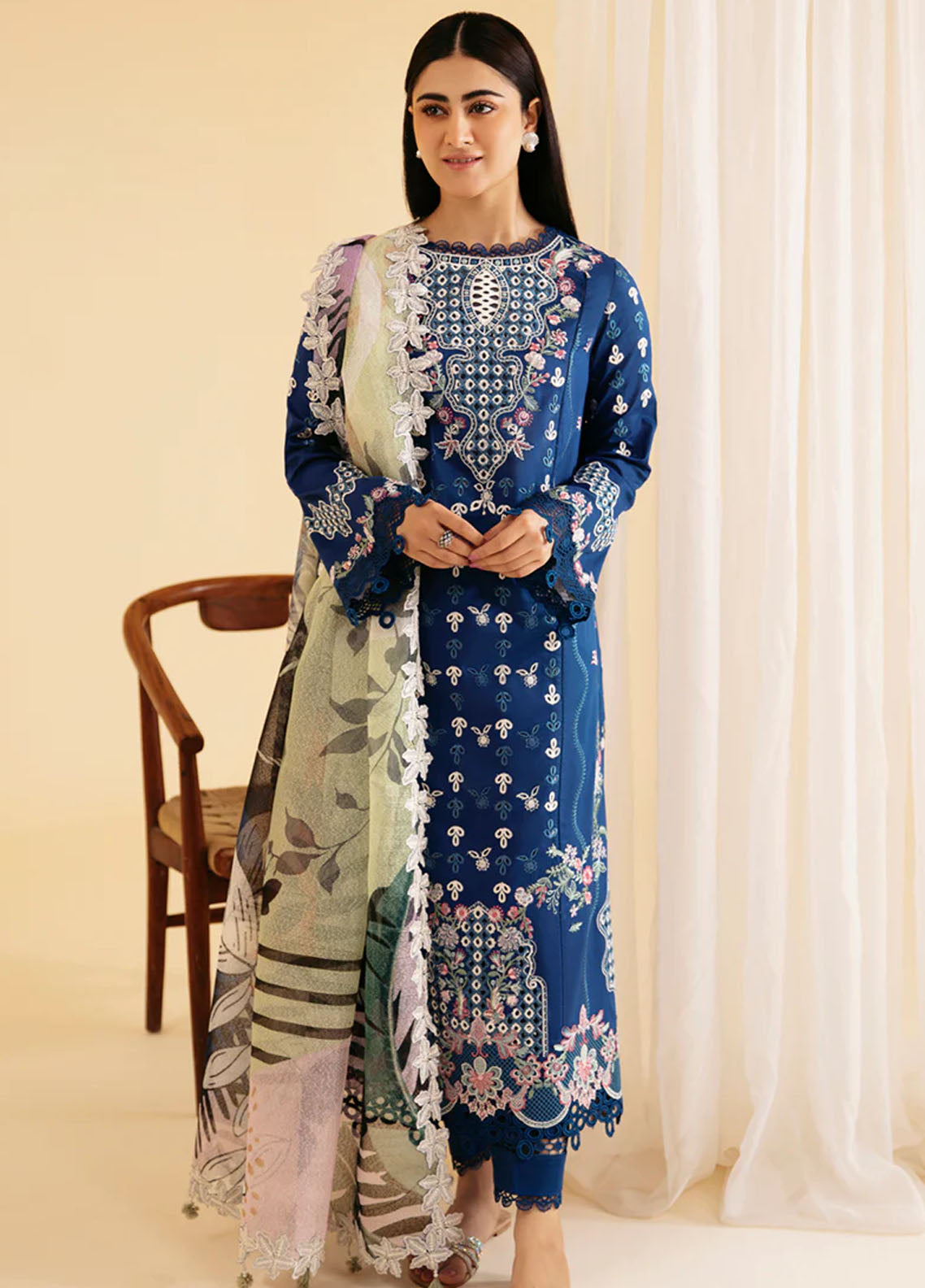 Qlinekari By Qalamkar Unstitched Lawn Collection 2024 SQ-08 Zel