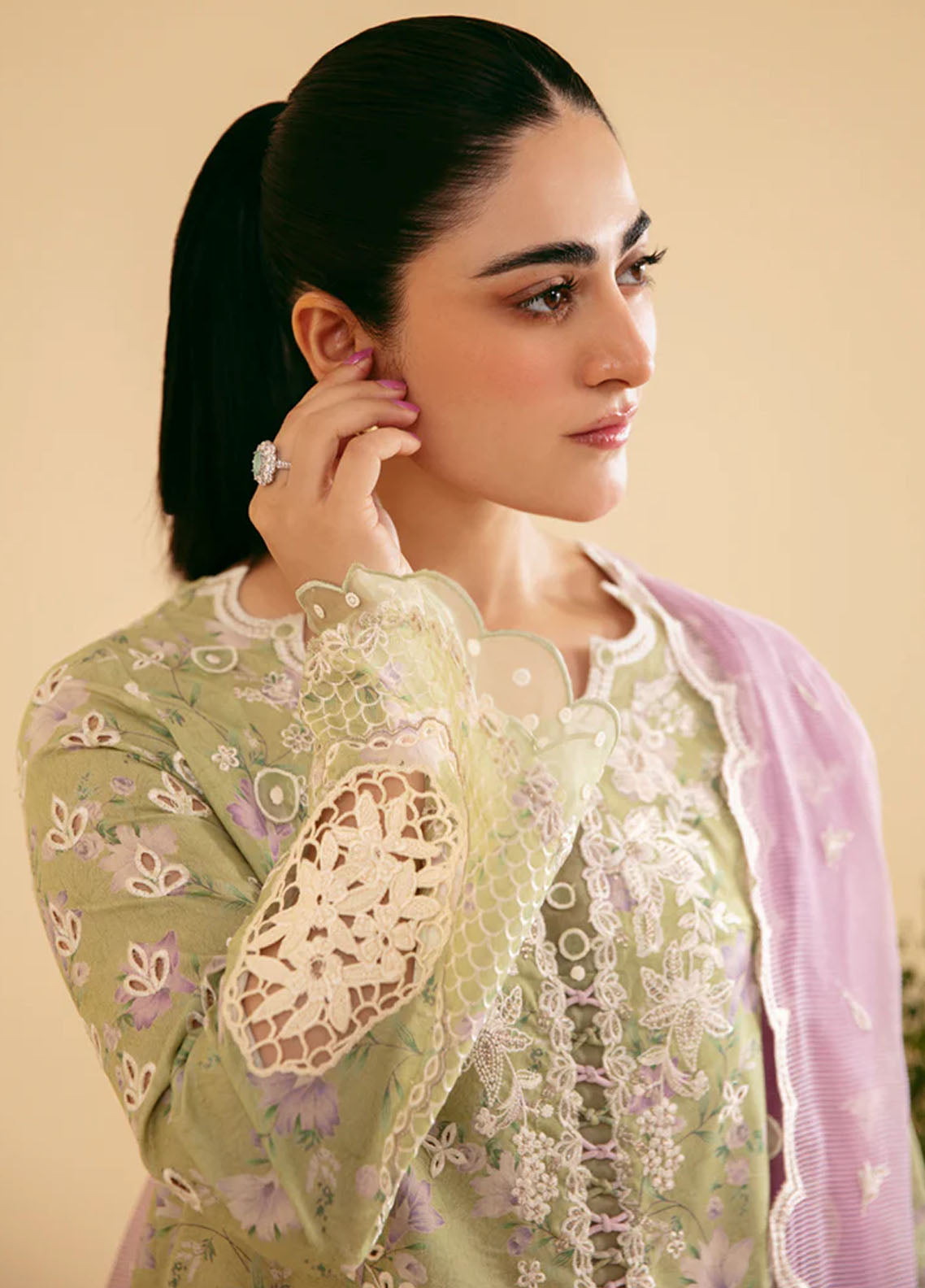 Qlinekari By Qalamkar Unstitched Lawn Collection 2024 SQ-10 Vehja