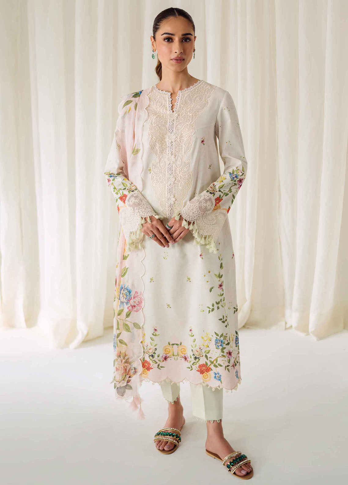 Qprints By Qalamkar Unstitched Lawn Collection 2024 AR-03 Jose