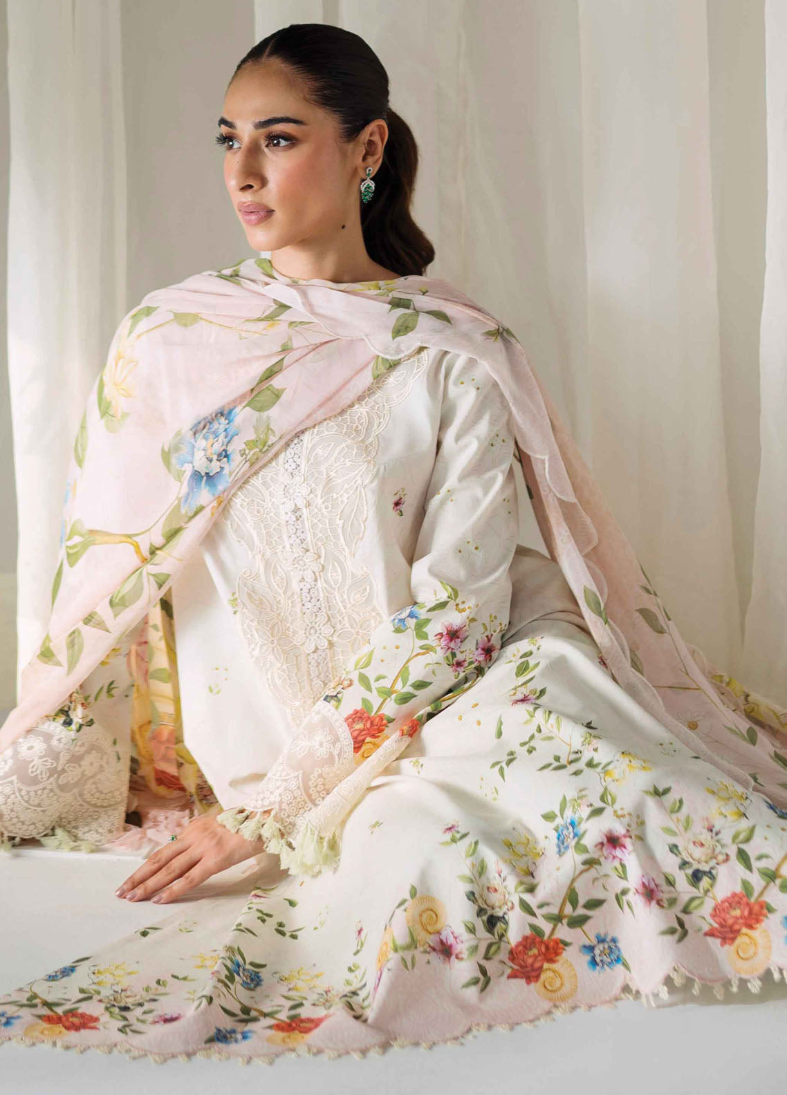 Qprints By Qalamkar Unstitched Lawn Collection 2024 AR-03 Jose