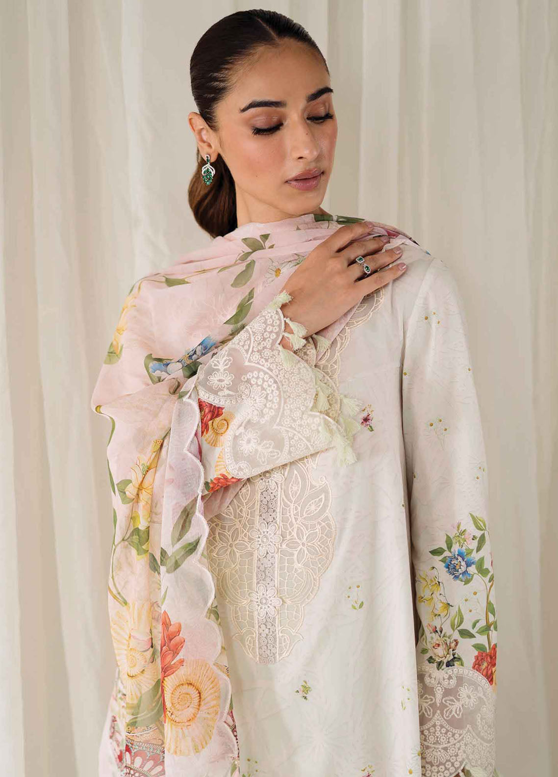 Qprints By Qalamkar Unstitched Lawn Collection 2024 AR-03 Jose