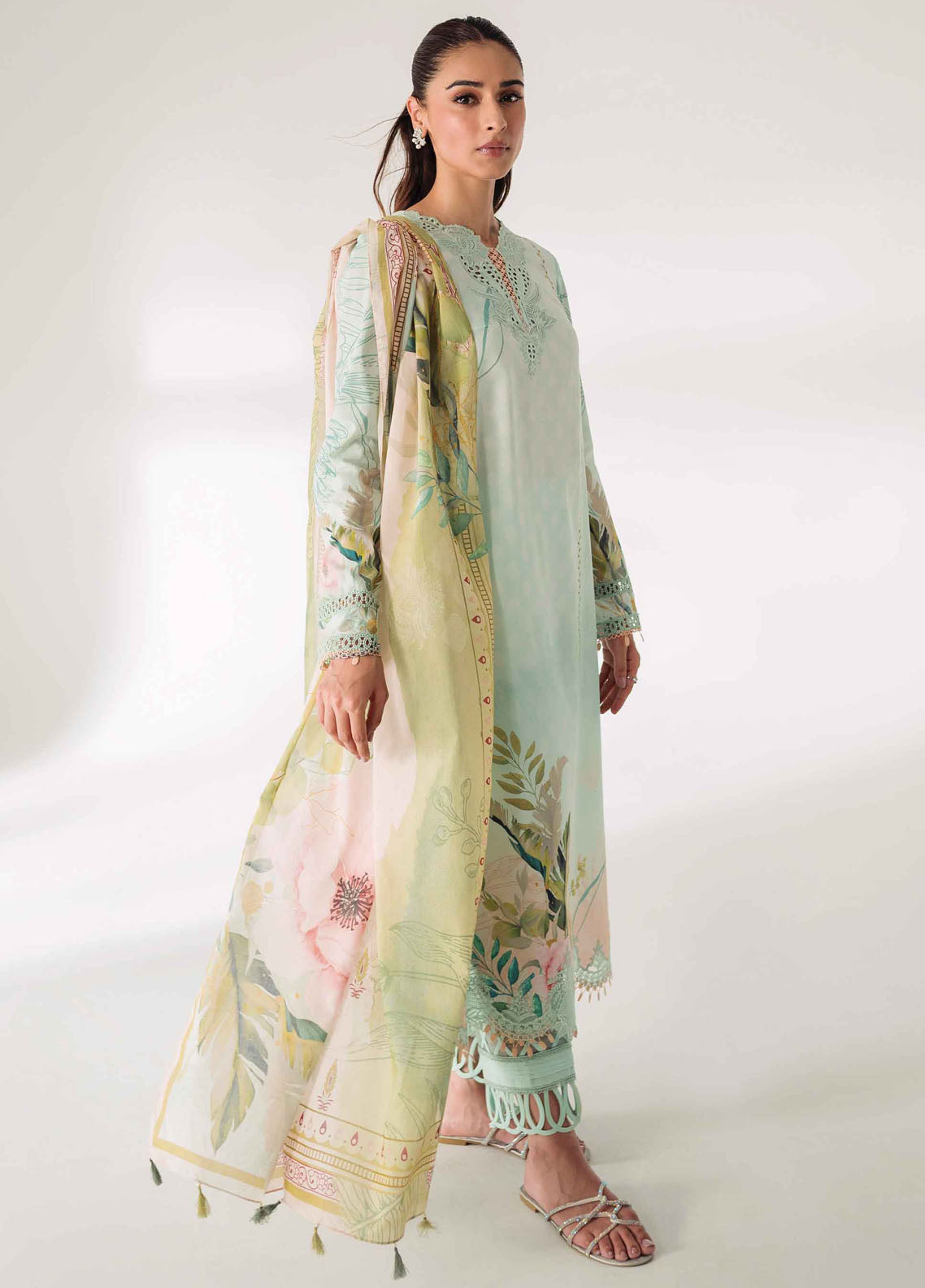 Qprints By Qalamkar Unstitched Lawn Collection 2024 AR-04 Nella