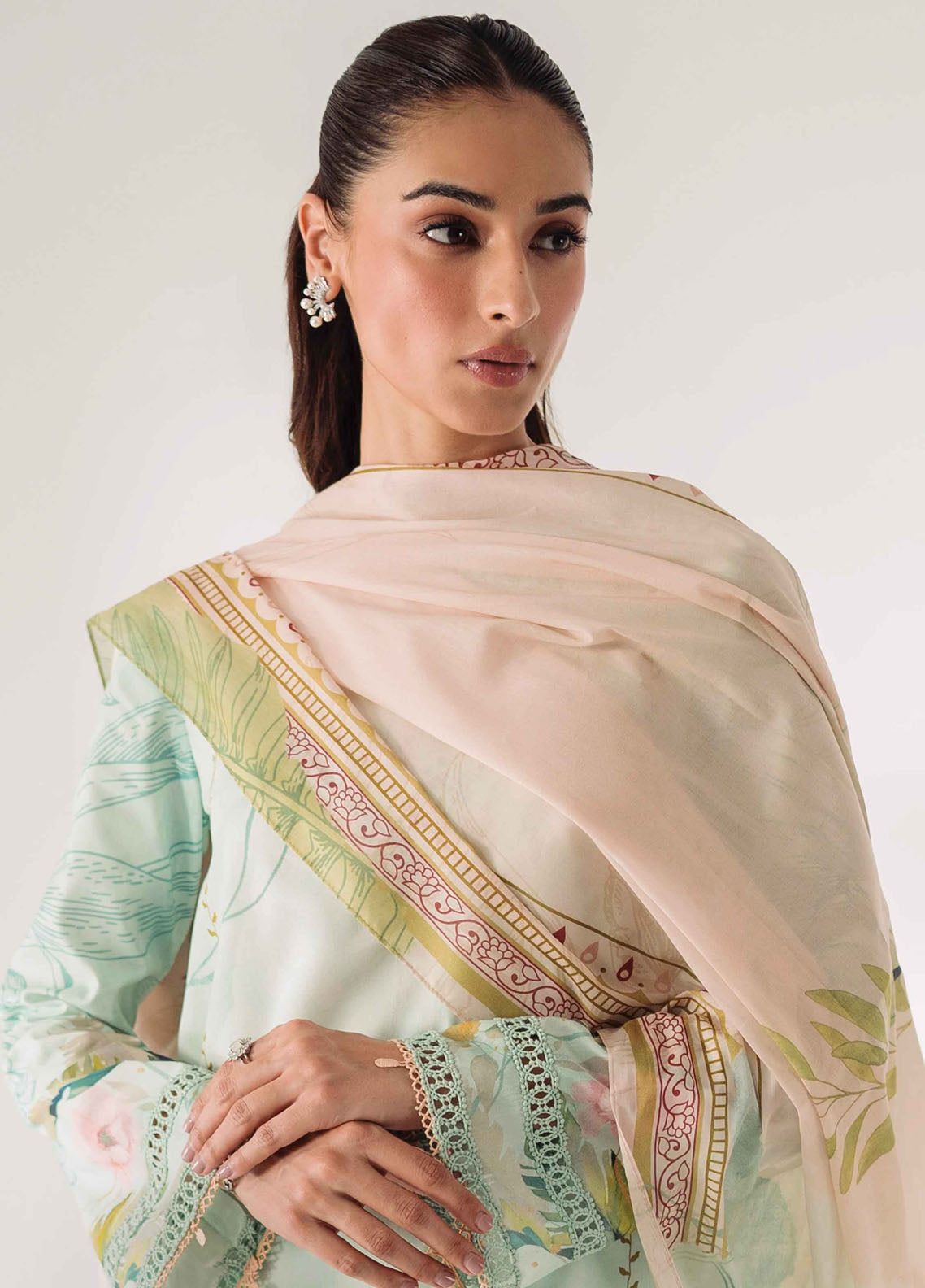 Qprints By Qalamkar Unstitched Lawn Collection 2024 AR-04 Nella