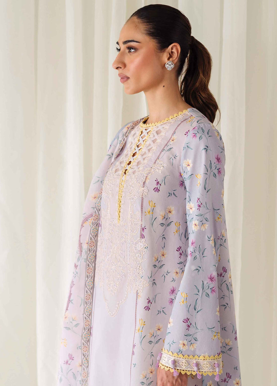 Qprints By Qalamkar Unstitched Lawn Collection 2024 AR-06 Orane