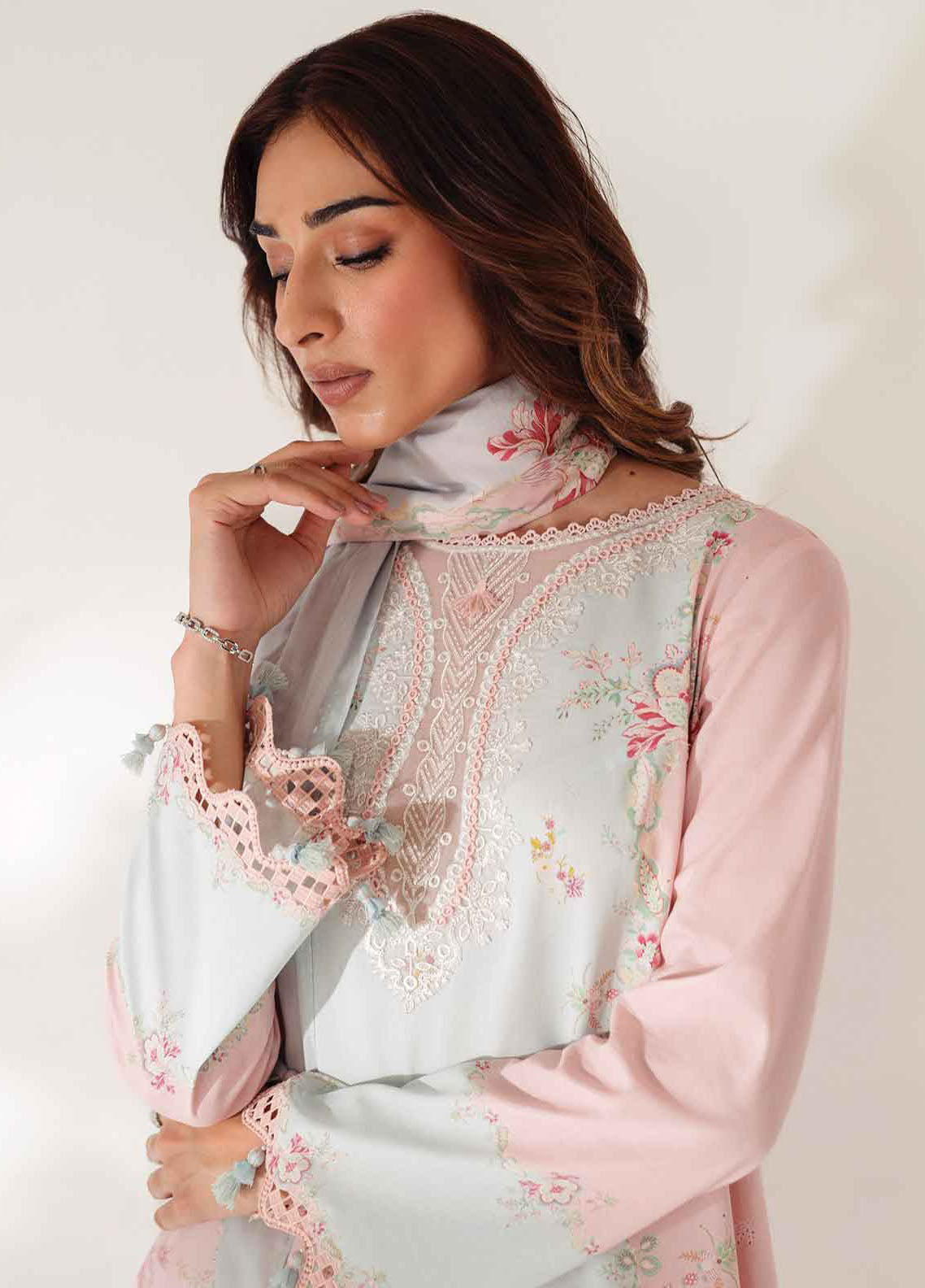 Qprints By Qalamkar Unstitched Lawn Collection 2024 AR-07 Sabine