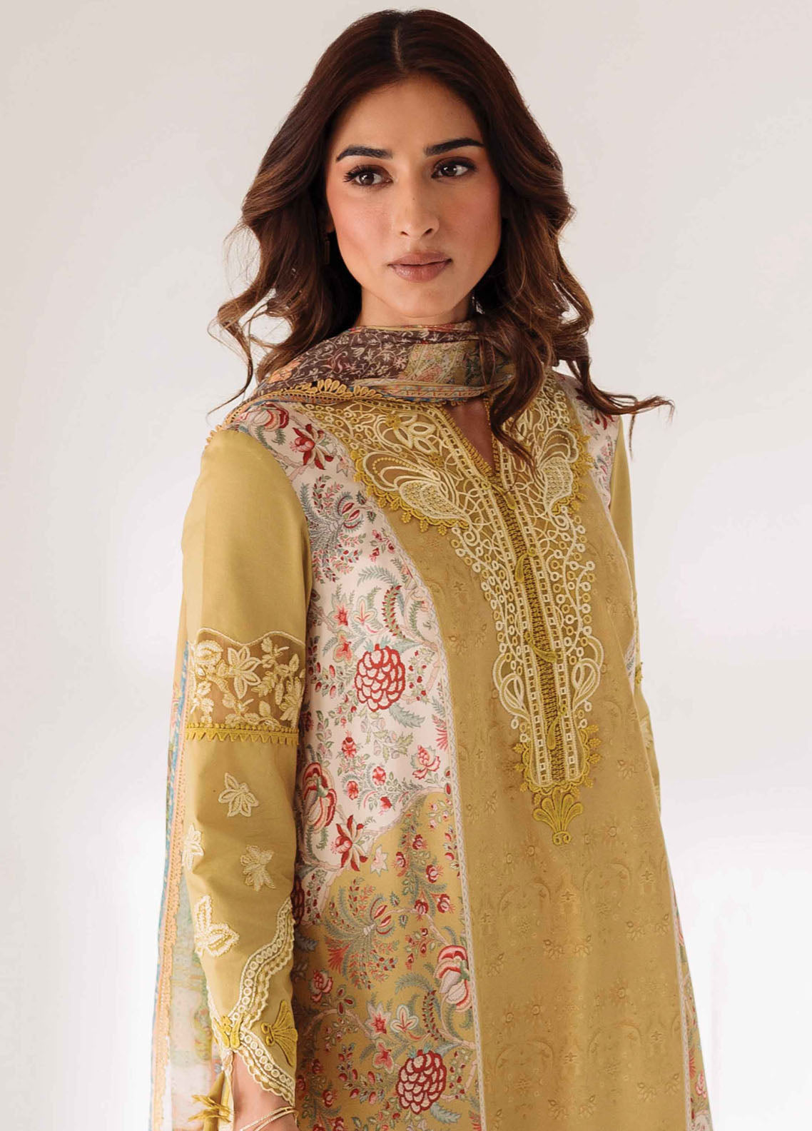 Qprints By Qalamkar Unstitched Lawn Collection 2024 AR-08 Anais