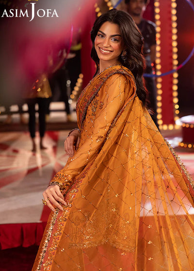 Rejoice by Asim Jofa Embroidered Net Suits Unstitched 3 Piece AJ25RF AJLFF-05-UNS