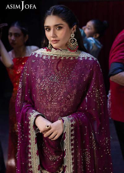 Rejoice by Asim Jofa Embroidered Chiffon Suits Unstitched 3 Piece AJ25RF AJLFF-13-UNS