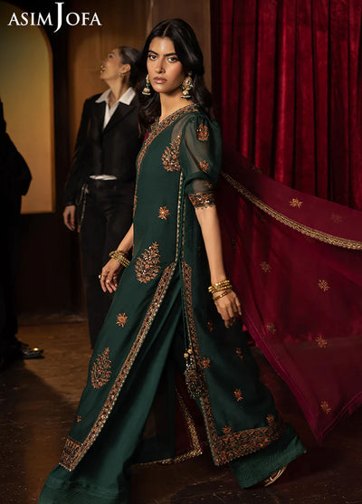 Rejoice by Asim Jofa Embroidered Chiffon Suits Unstitched 3 Piece AJ25RF AJLFF-02-UNS