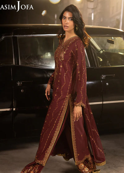 Rejoice by Asim Jofa Embroidered Silk Suits Unstitched 3 Piece AJ25RF AJLFF-04-UNS