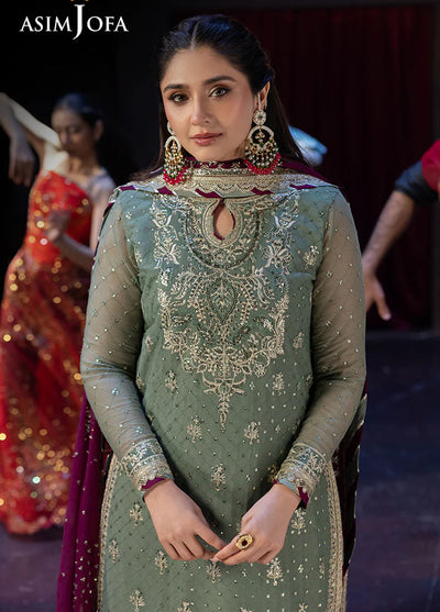 Rejoice by Asim Jofa Embroidered Chiffon Suits Unstitched 3 Piece AJ25RF AJLFF-13-UNS
