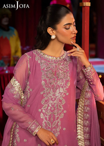 Rejoice by Asim Jofa Embroidered Chiffon Suits Unstitched 3 Piece AJ25RF AJLFF-07-UNS