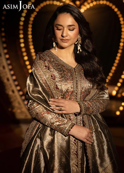 Rejoice by Asim Jofa Embroidered Zari Tissue Suits Unstitched 3 Piece AJ25RF AJLFF-09-UNS