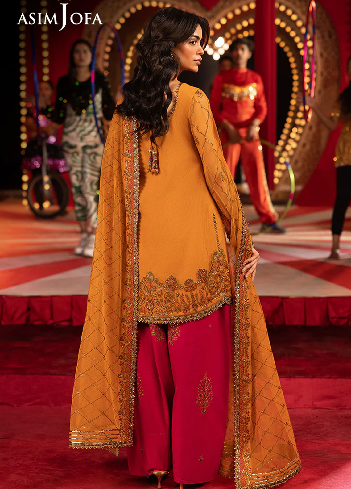 Rejoice by Asim Jofa Embroidered Net Suits Unstitched 3 Piece AJ25RF AJLFF-05-UNS