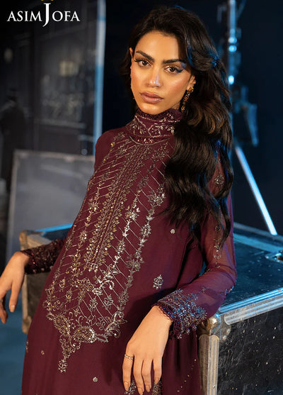 Rejoice by Asim Jofa Embroidered Chiffon Suits Unstitched 3 Piece AJ25RF AJLFF-06-UNS