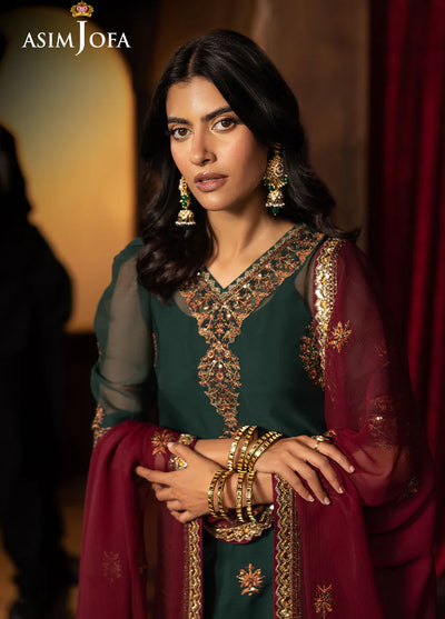 Rejoice by Asim Jofa Embroidered Chiffon Suits Unstitched 3 Piece AJ25RF AJLFF-02-UNS