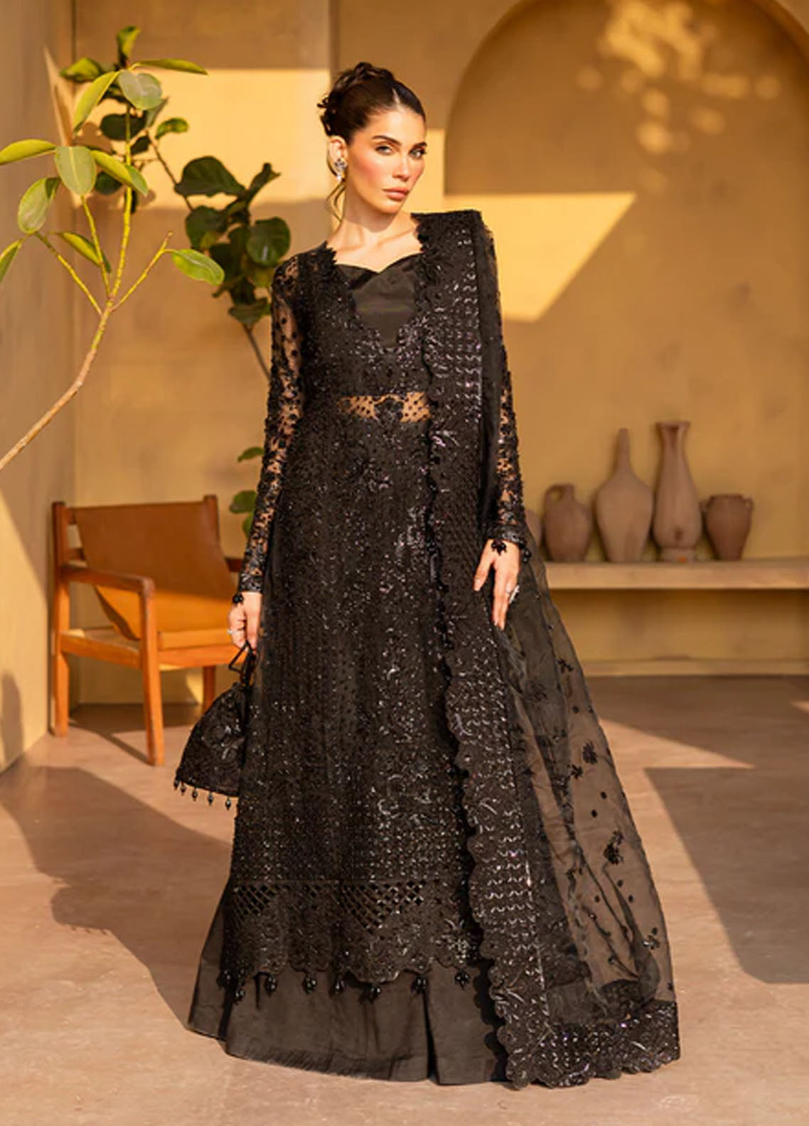 Regalia by Emaan Adeel Embroidered Organza Suits Unstitched 3 Piece EA25RL Velvra