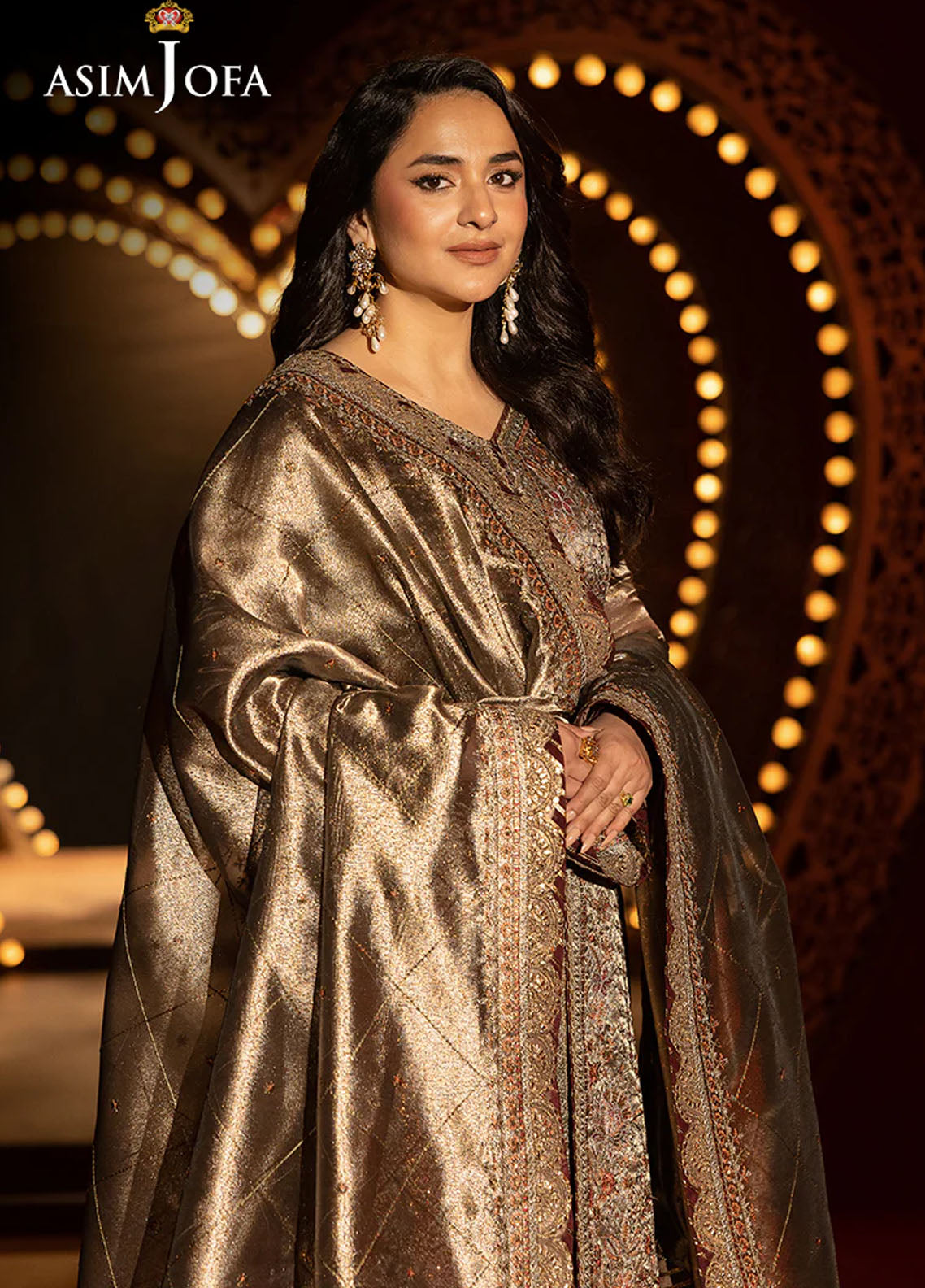 Rejoice by Asim Jofa Embroidered Zari Tissue Suits Unstitched 3 Piece AJ25RF AJLFF-09-UNS