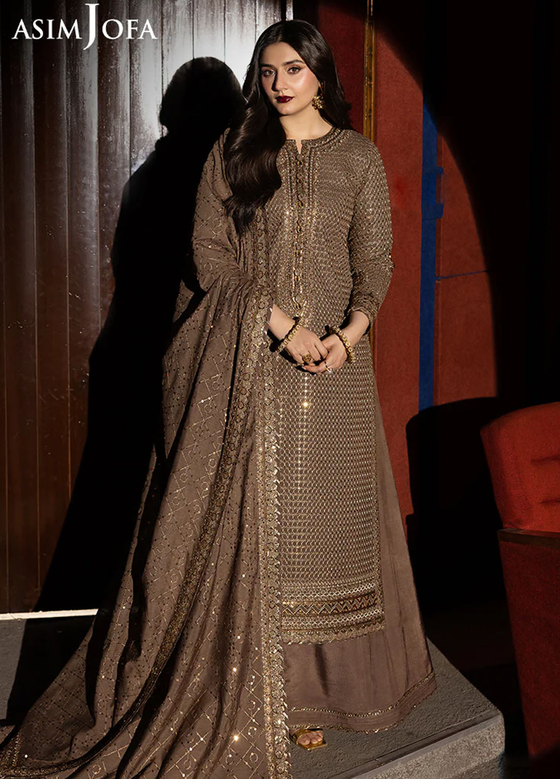 Rejoice by Asim Jofa Embroidered Paper Cotton Suits Unstitched 3 Piece AJ25RF AJLFF-08-UNS