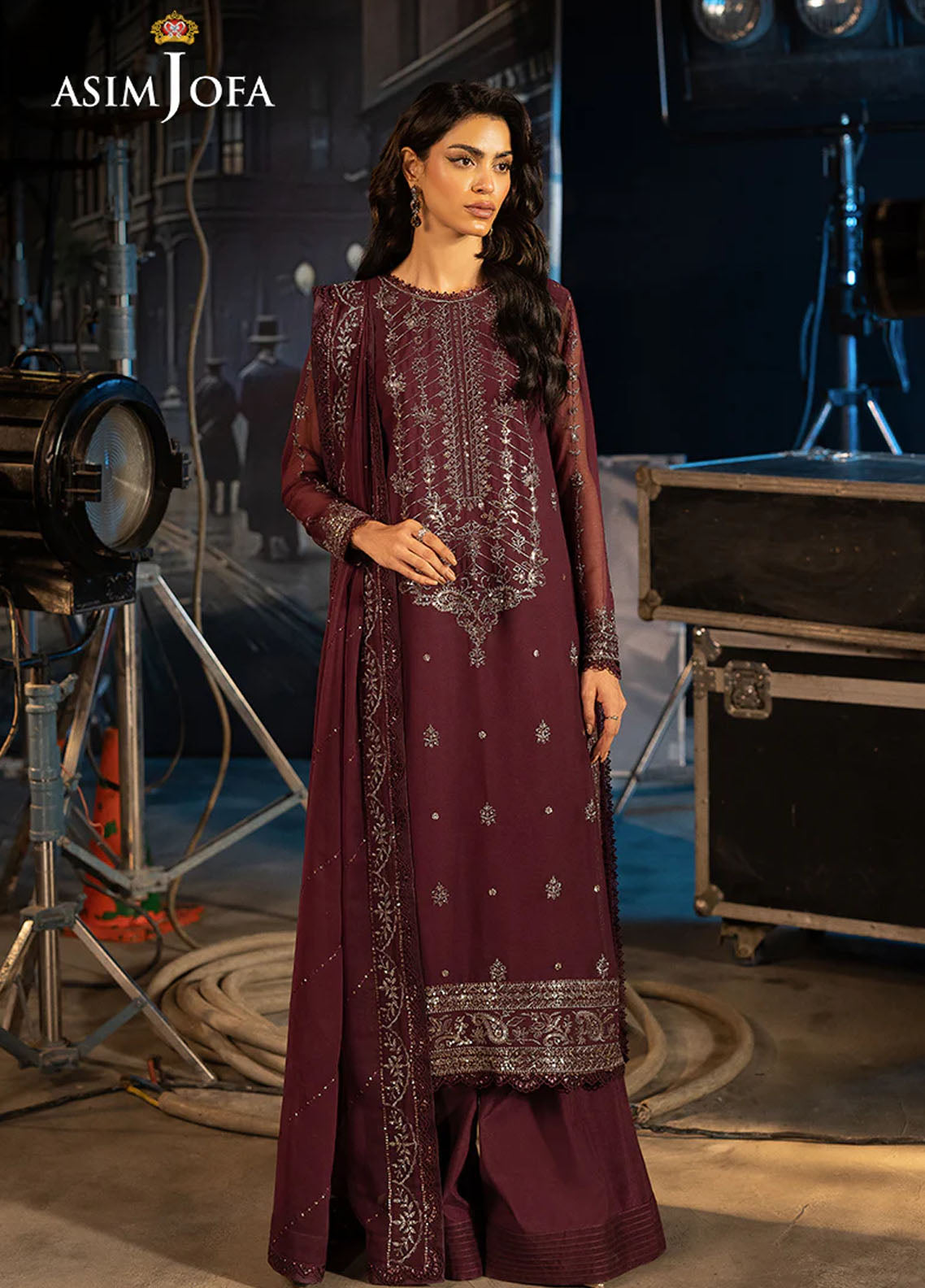 Rejoice by Asim Jofa Embroidered Chiffon Suits Unstitched 3 Piece AJ25RF AJLFF-06-UNS