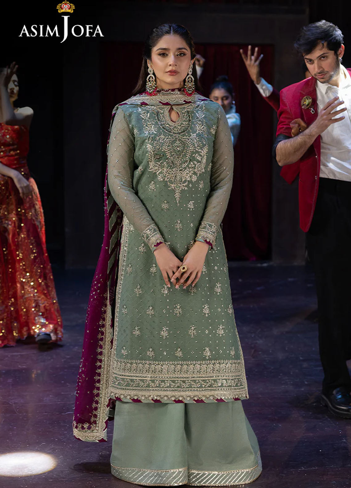 Rejoice by Asim Jofa Embroidered Chiffon Suits Unstitched 3 Piece AJ25RF AJLFF-13-UNS