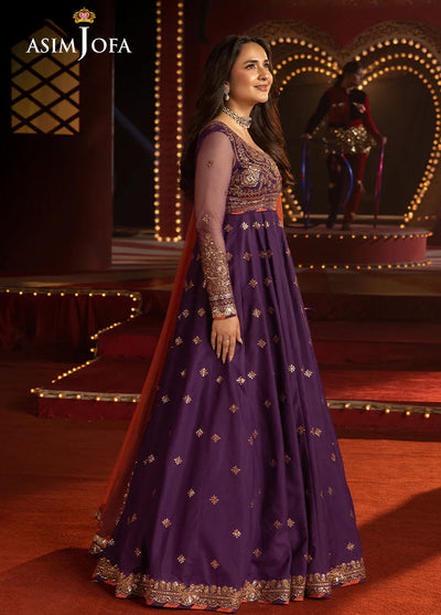Rejoice by Asim Jofa Embroidered Net Suits Unstitched 3 Piece AJ25RF AJLFF-01-UNS