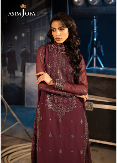 Rejoice by Asim Jofa Embroidered Chiffon Suits Unstitched 3 Piece AJ25RF AJLFF-06-UNS