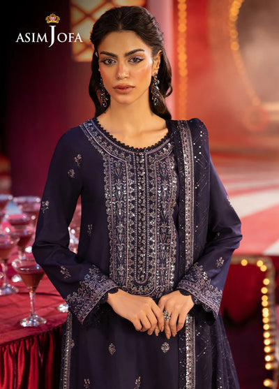 Rejoice by Asim Jofa Embroidered Silk Suits Unstitched 3 Piece AJ25RF AJLFF-03-UNS