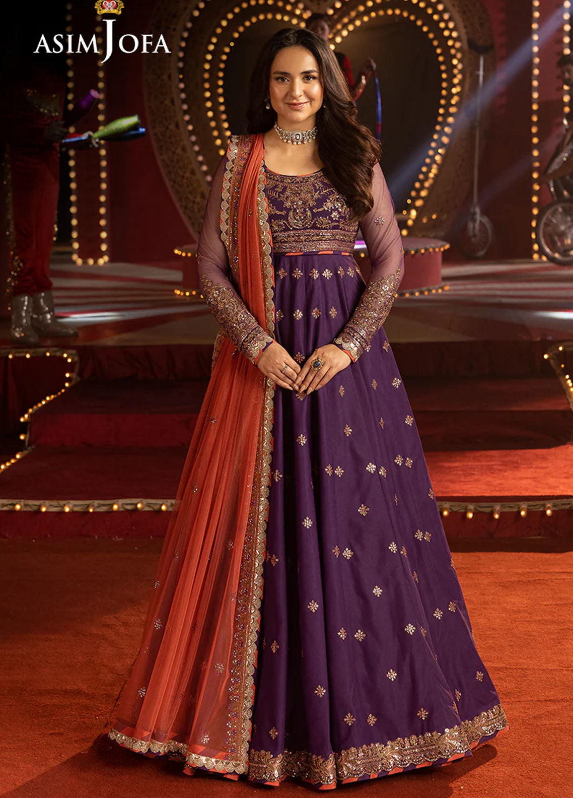 Rejoice by Asim Jofa Embroidered Net Suits Unstitched 3 Piece AJ25RF AJLFF-01-UNS