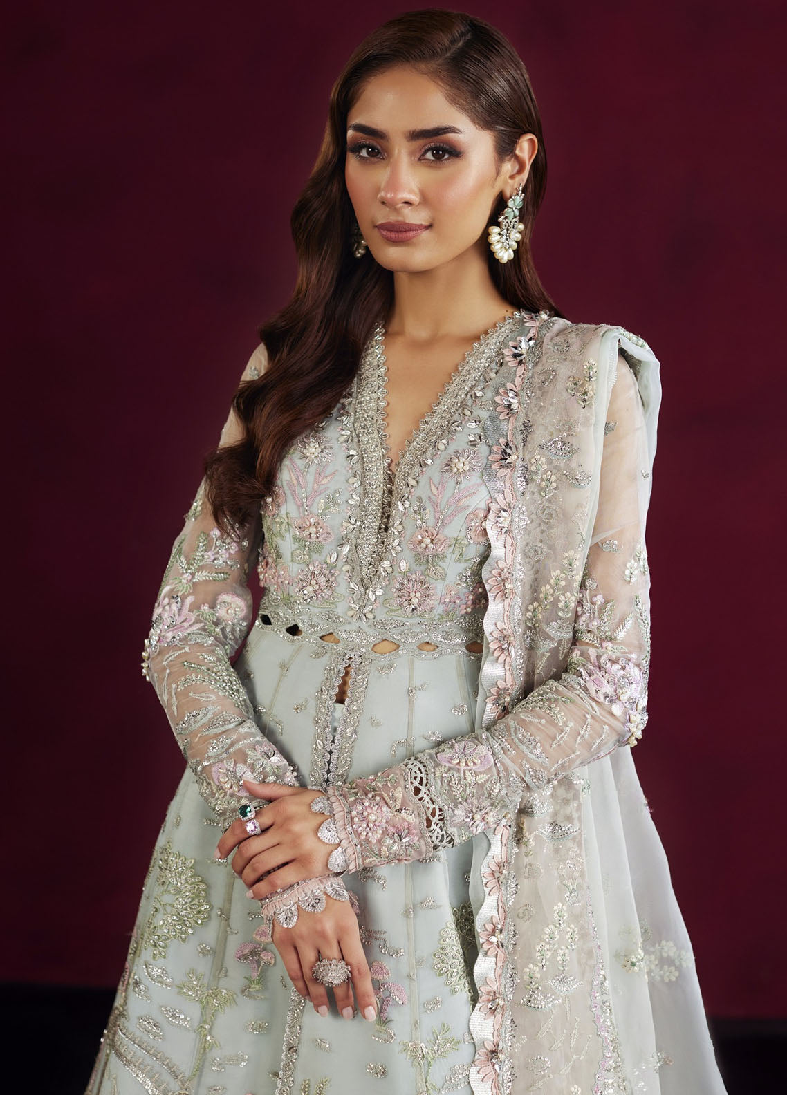 Republic WomensWear Embroidered Suits Unstitched 3 Piece RW24PV D-08 Kyla - Wedding Collection