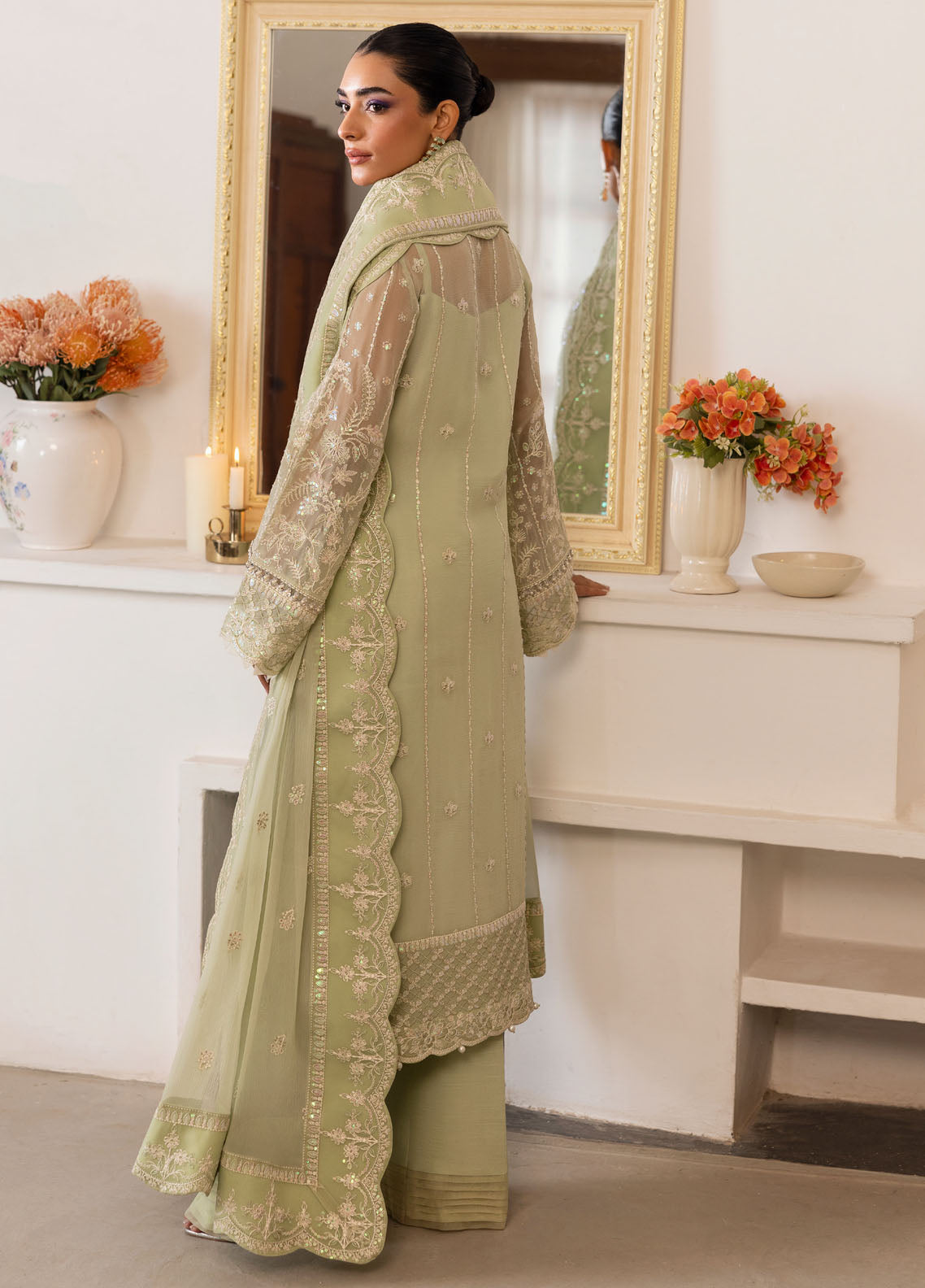 Reverie by Gulaal Unstitched Embroidered Chiffon Collection 2025 D-02 Virida