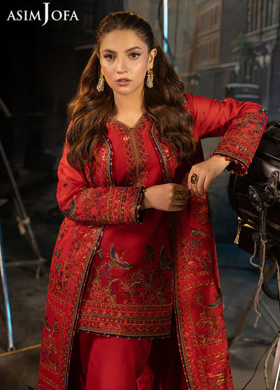 Rejoice by Asim Jofa Embroidered Paper Cotton Suits Unstitched 2 Piece AJ25RF AJLFF-12-UNS