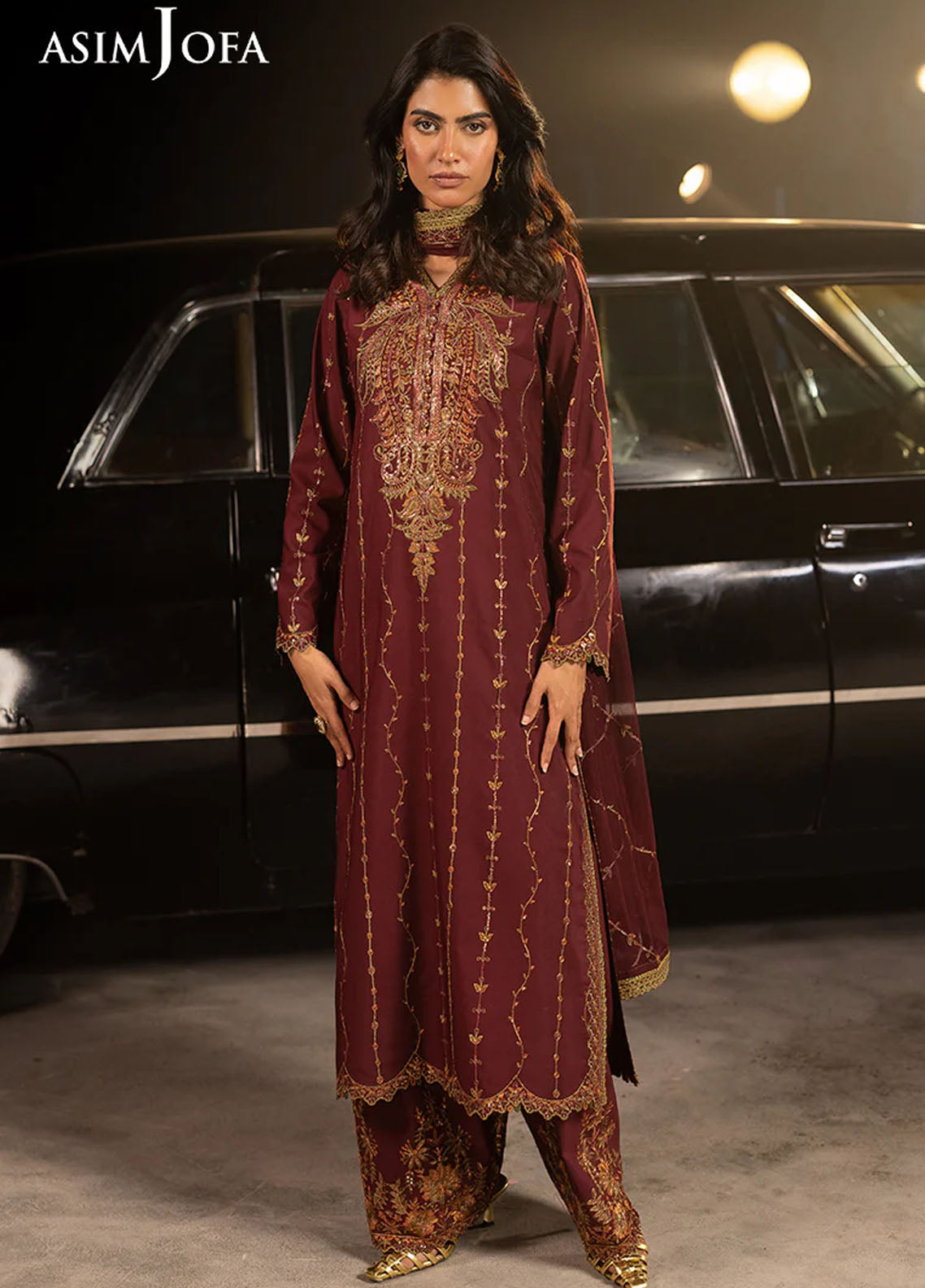 Rejoice by Asim Jofa Embroidered Silk Suits Unstitched 3 Piece AJ25RF AJLFF-04-UNS