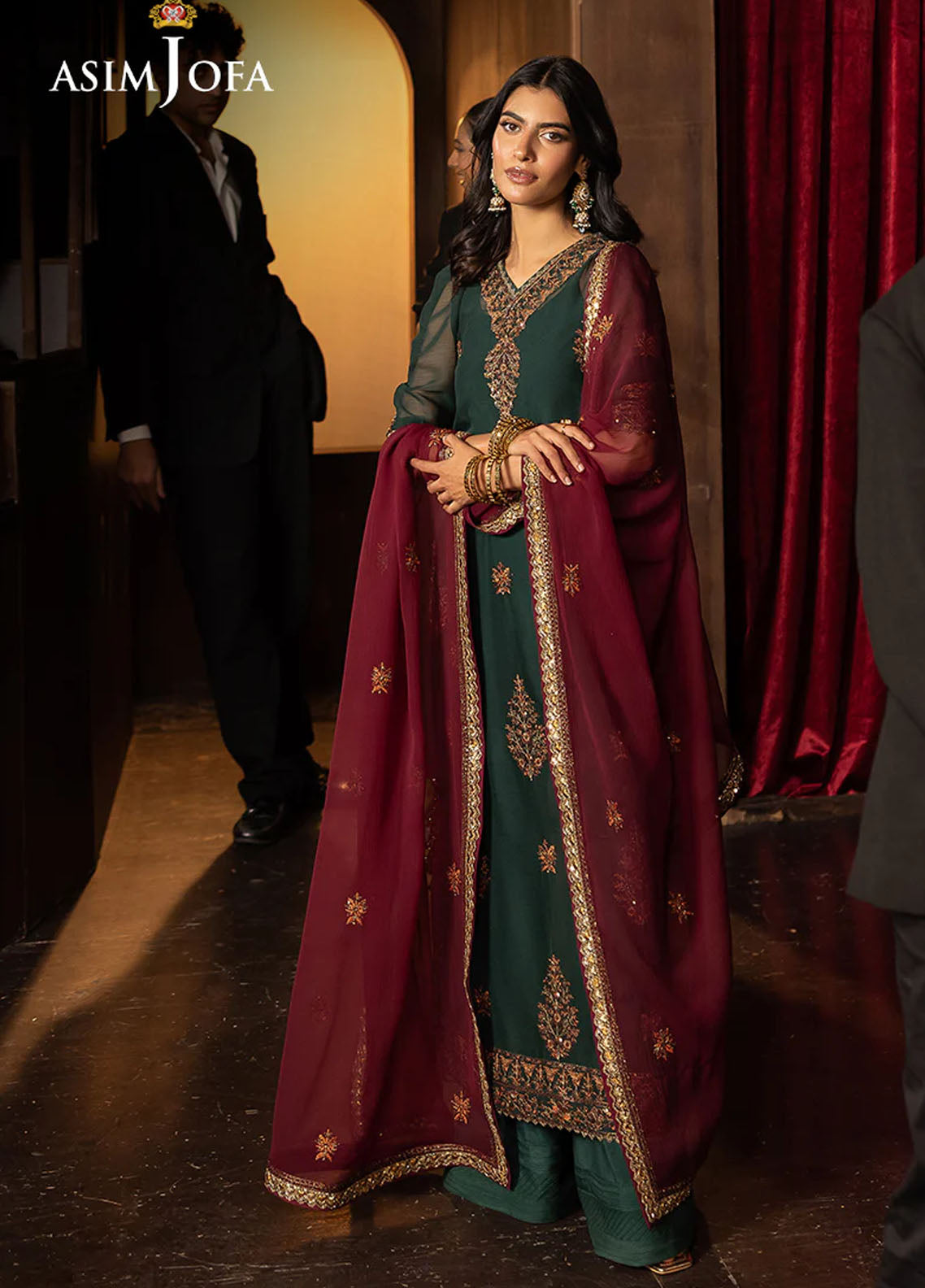 Rejoice by Asim Jofa Embroidered Chiffon Suits Unstitched 3 Piece AJ25RF AJLFF-02-UNS