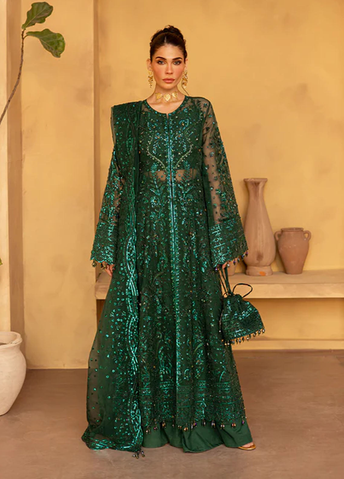 Regalia by Emaan Adeel Embroidered Organza Suits Unstitched 3 Piece EA25RL Ivyen