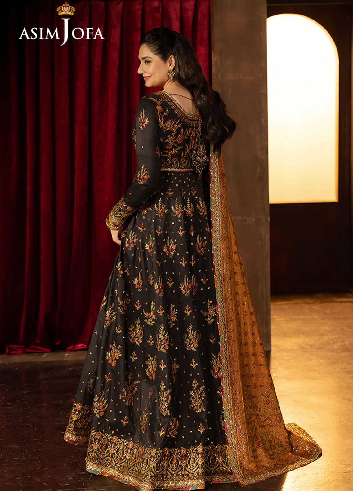 Rejoice by Asim Jofa Embroidered Silk Suits Unstitched 3 Piece AJ25RF AJLFF-19-UNS