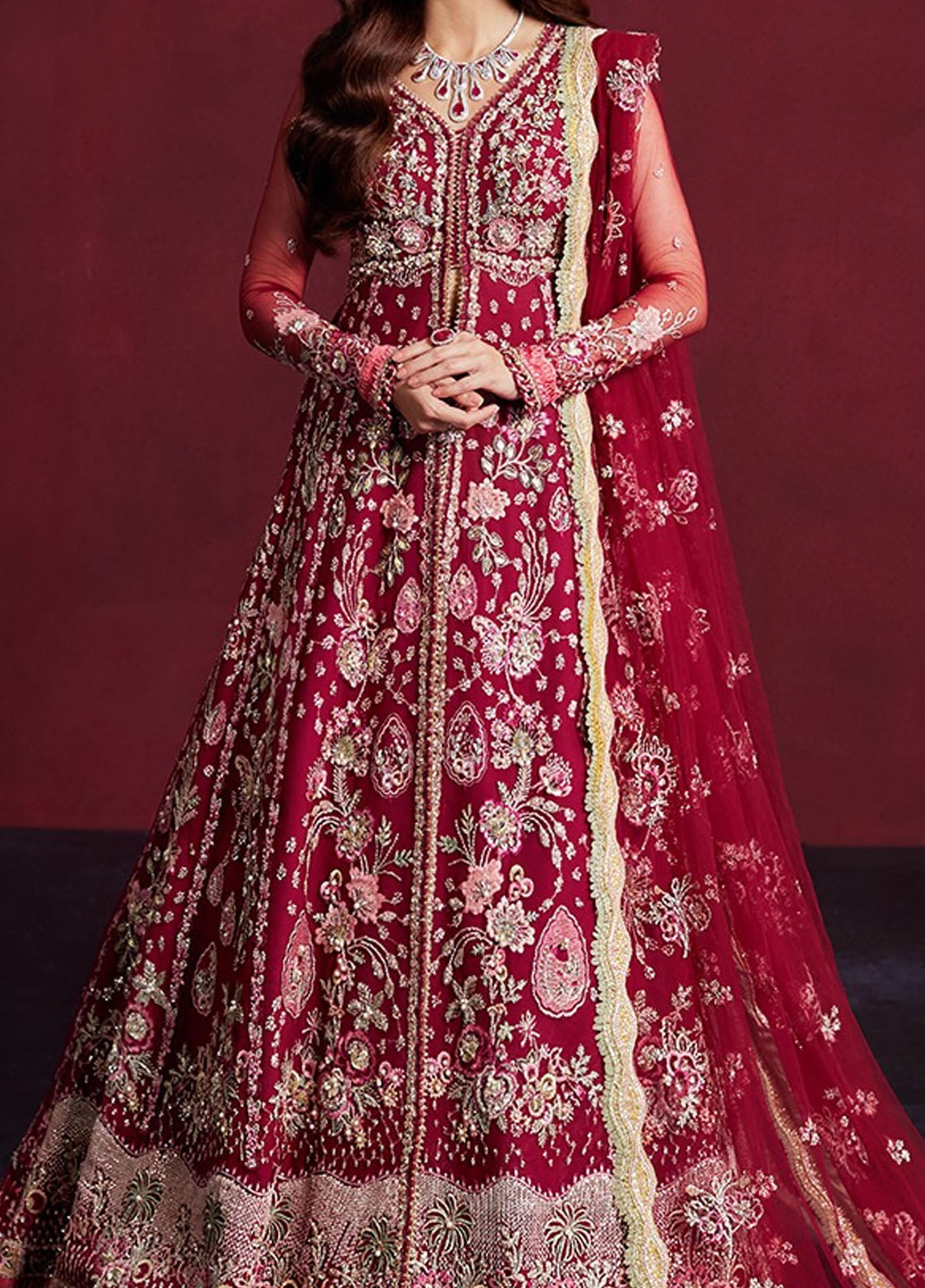 Republic WomensWear Embroidered Suits Unstitched 3 Piece RW24PV D-01 Silene - Wedding Collection