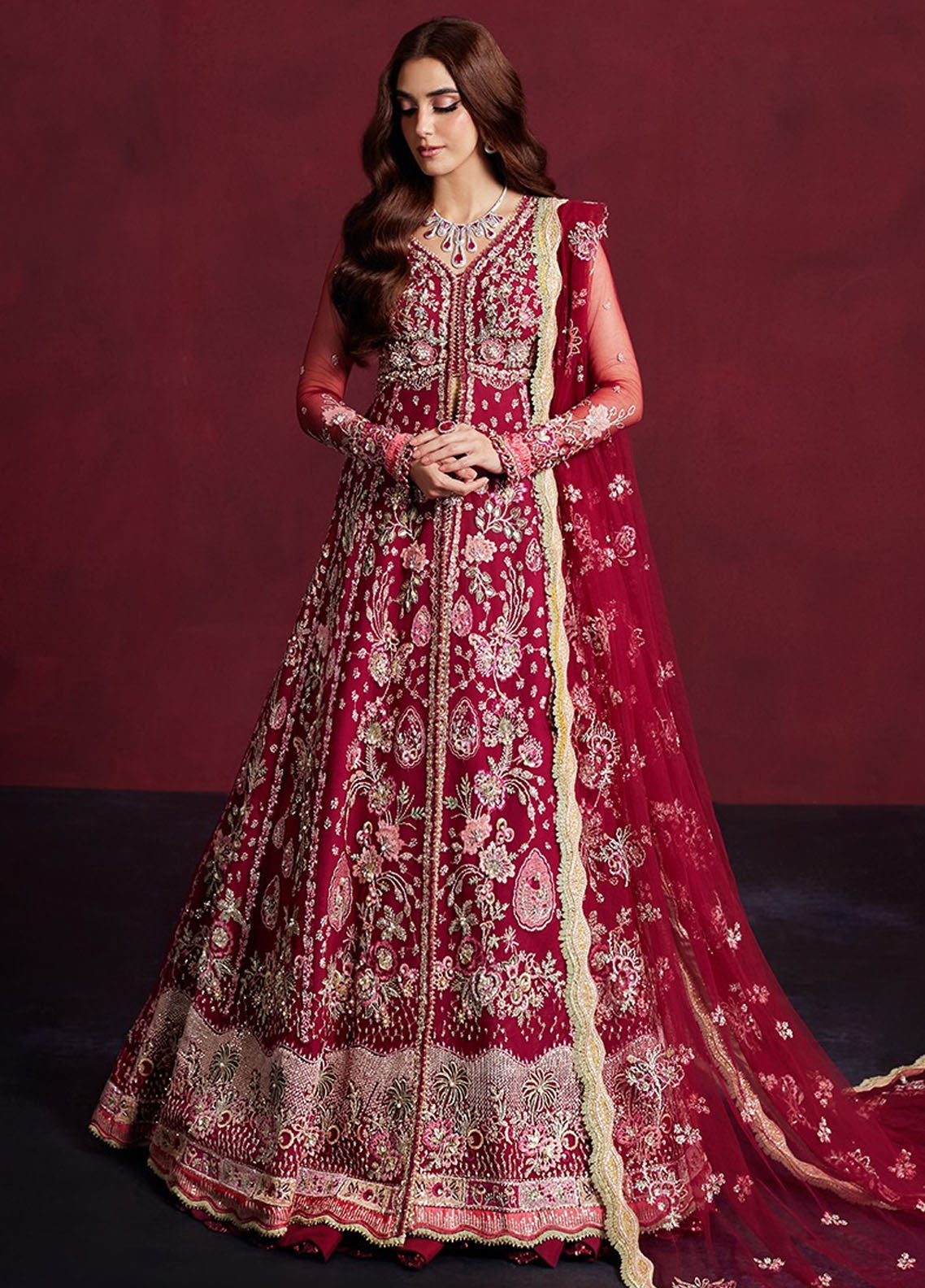 Republic WomensWear Embroidered Suits Unstitched 3 Piece RW24PV D-01 Silene - Wedding Collection