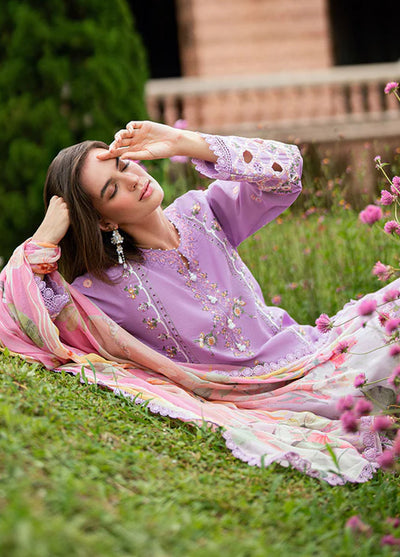 Roheenaz Embroidered Lawn Suits Unstitched 3 Piece D-03 A Wisteria