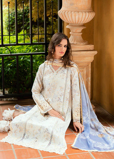 Roheenaz Embroidered Lawn Suits Unstitched 3 Piece D-07 A Celestra