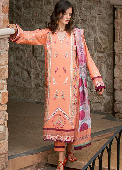 Roheenaz Embroidered Lawn Suits Unstitched 3 Piece D-02 B Orelia